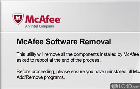 mcafee removal tool free download.